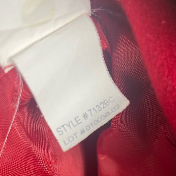 Rothschild Girls Wool Blend red Pea Coat with black details size 10 - Picture 6 of 8